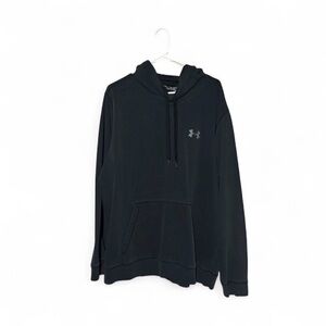 Under Armour Men's Rival Fleece ColdGear Pullover Hoodie Black Loose Fit XXL